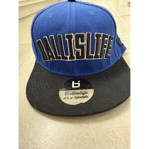 Basketball Is Life Big Ball Sports Hat Cap Snap Back Adjustable Vintage